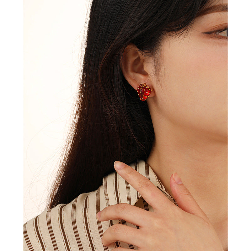 Cute Strawberry Fruits Earrings