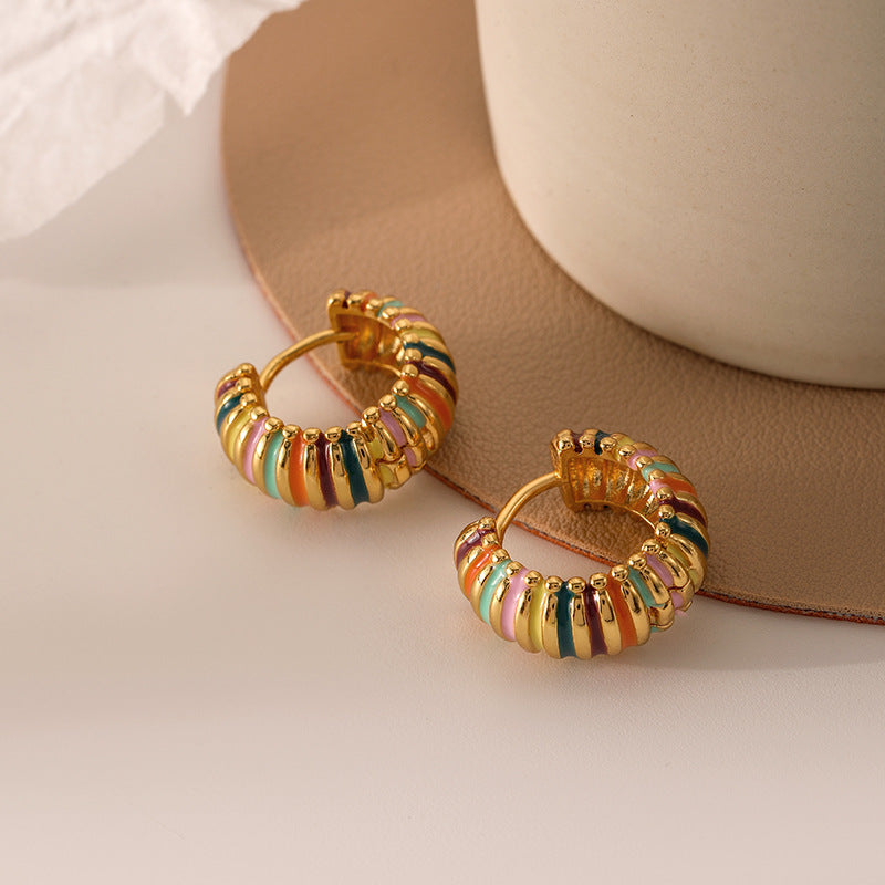 Summer Beach Straw Earrings Fun Hoop Drop Dangle Earrings