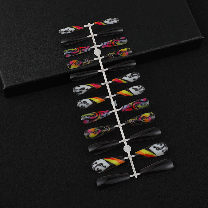 24 Pcs Press on Nails Matte Cute Fake Long Nails for Spring Summer