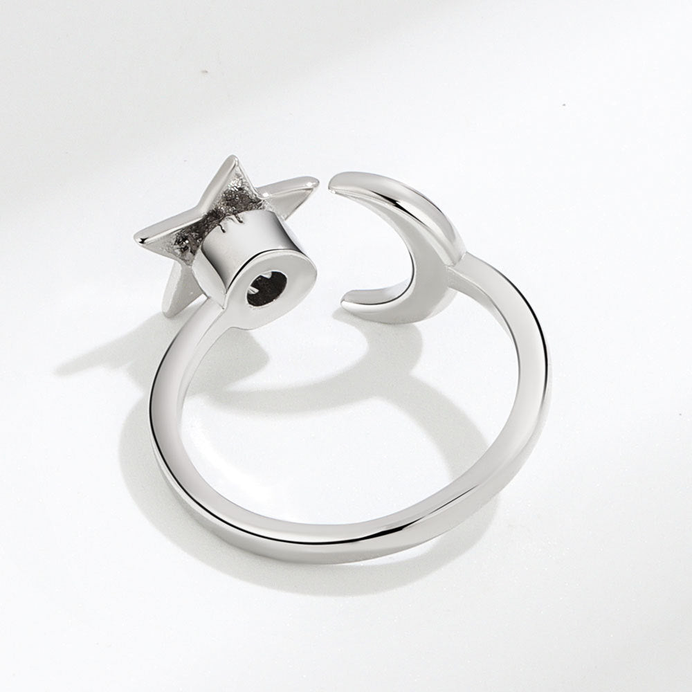 Moon Star Ring - Silver Color