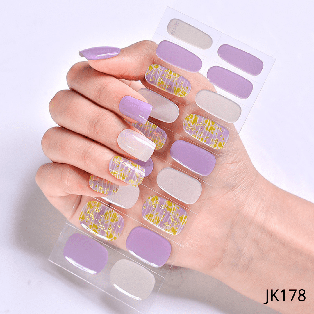 Purple Glory Semi Cured Gel Nail Strips