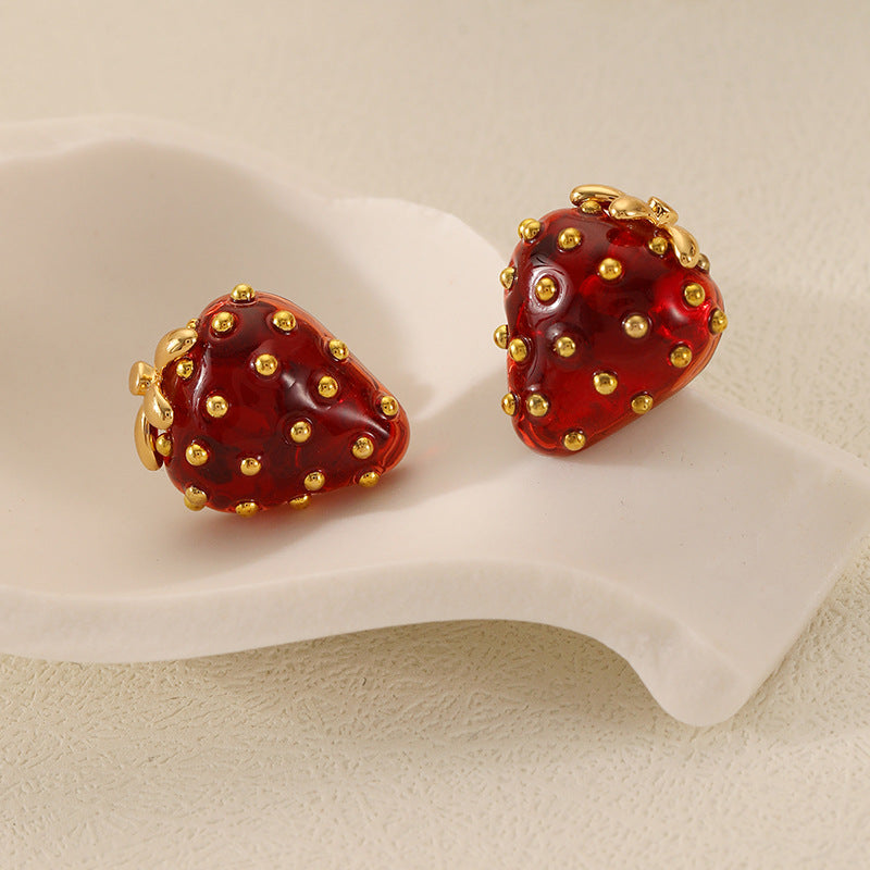 Cute Strawberry Fruits Earrings