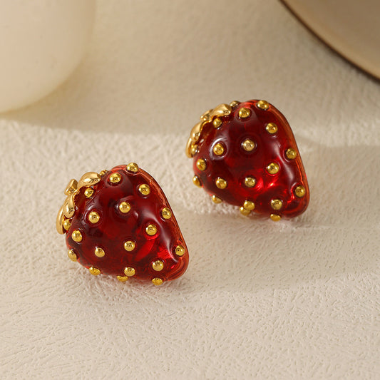 Cute Strawberry Fruits Earrings