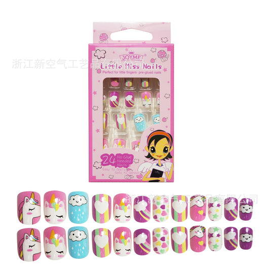 Press on Nails with Cute Unicorn for Kids