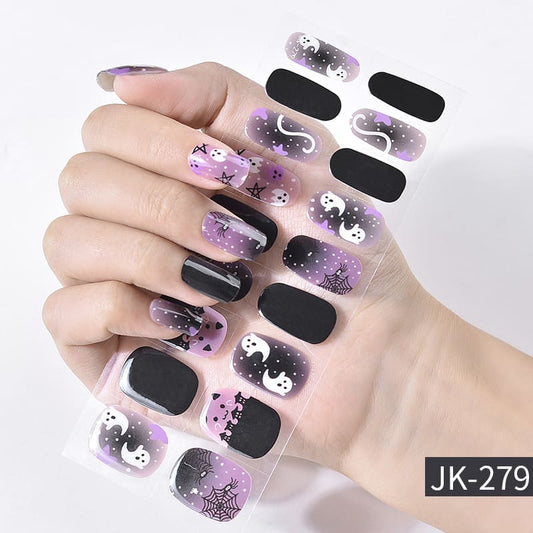 Cexynail Semi Cured Gel Nail Polish Strips for Halloween Party