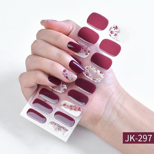 Berry Pink Semi Cured Gel Nail Strips