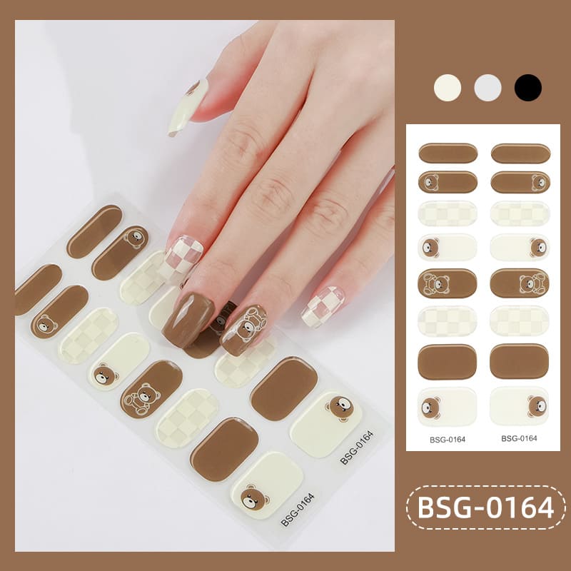 Brown Bear Gel Nail Wraps