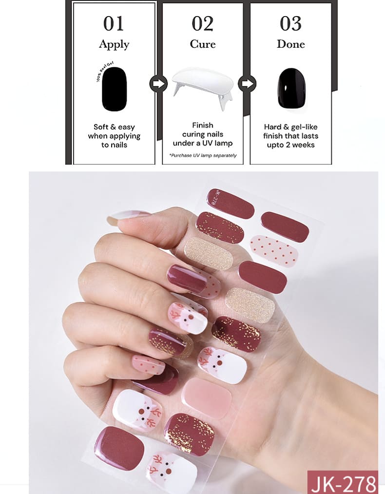 Cute Baby Reindeer Gel Nail Wraps