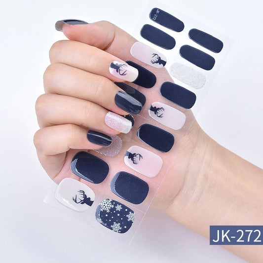 Blue Reindeer Semi Cured Gel Nail Strips