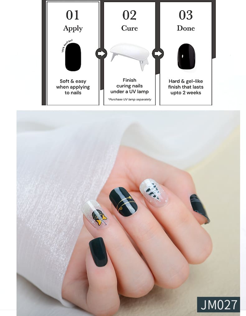 Christmas Tree Semi Cured Gel Nail Strips