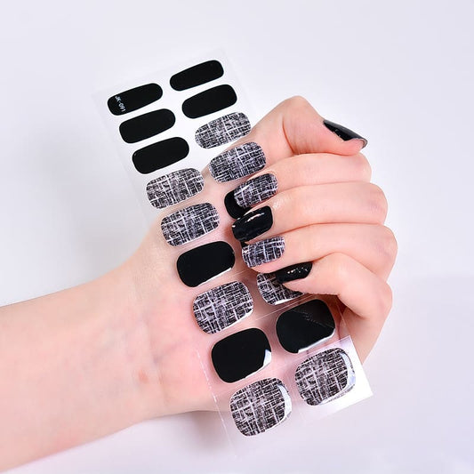 Classic Black Semi Cured Gel Nail Strips