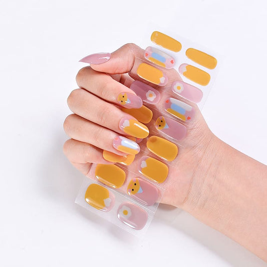 Yellow Bee Semi Cured Gel Nail Strips