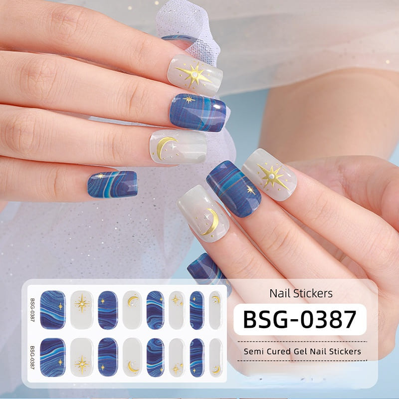 Sun and Moon Semi Cured Gel Nail Strips