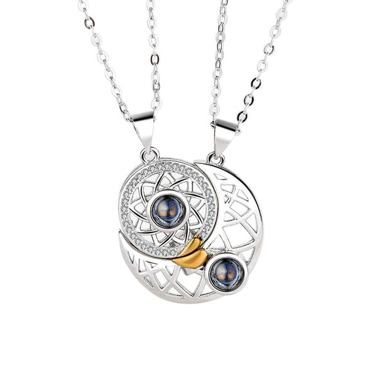 Magnetic Sun Moon Necklace