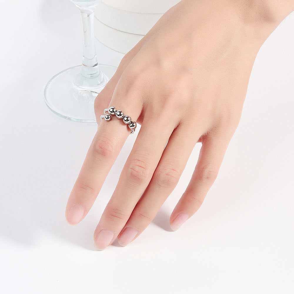 Anxiety Relieve Spinner Ring - Color Silver